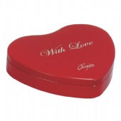 large Heart Shaped Tin Box Containers Print For Wedding And Holiday Packaging