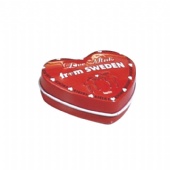 Print Colored Mini Heart Shaped Chocolate Tin Box For Candy Sweet