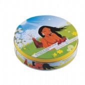 Metal Round Biscuit Cookie Metal Tin Box For Food And Gift Packaging