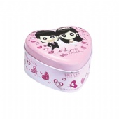 small heart pill tin box