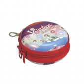 seamless round pill tin box with zipper