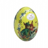 Small Easter Egg Chocolate Candy Metal Tin can With Bunny Ears