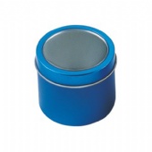 Blue Deep Round Tin Cans