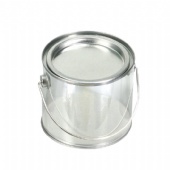 Round Clear PVC Sided Tin Box