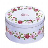 round popcorn tin box