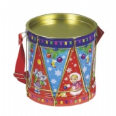 drum shaped popcorn tin box