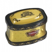 rectangular popcorn tin box with curved lid