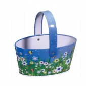 popcorn oval tin bucket