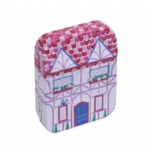 House shape tin box for candy packaging