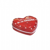 mini heart mint tin box