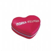 mini heart mint tin box