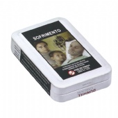 rectangular cigarette tin box with double lid