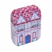 small house shaped cigarette tin box