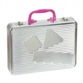 double lid tin lunch box