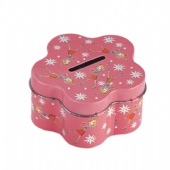 small flower shaped chocolate tin